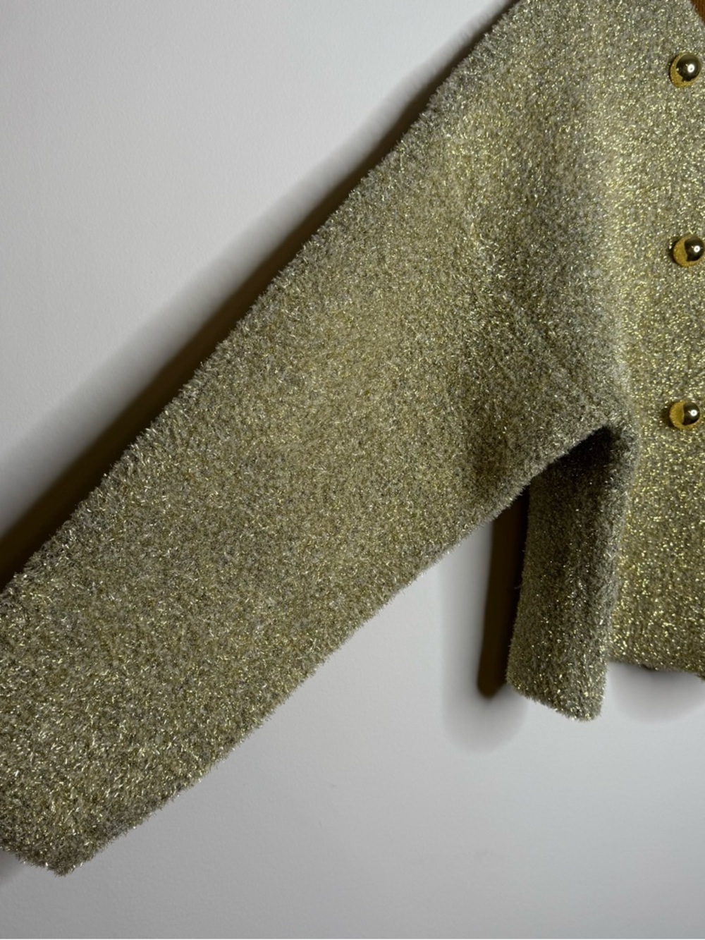 J.Crew Collection Women's Gold Metallic Double-Breasted Lady Jacket - Picture 4 of 11